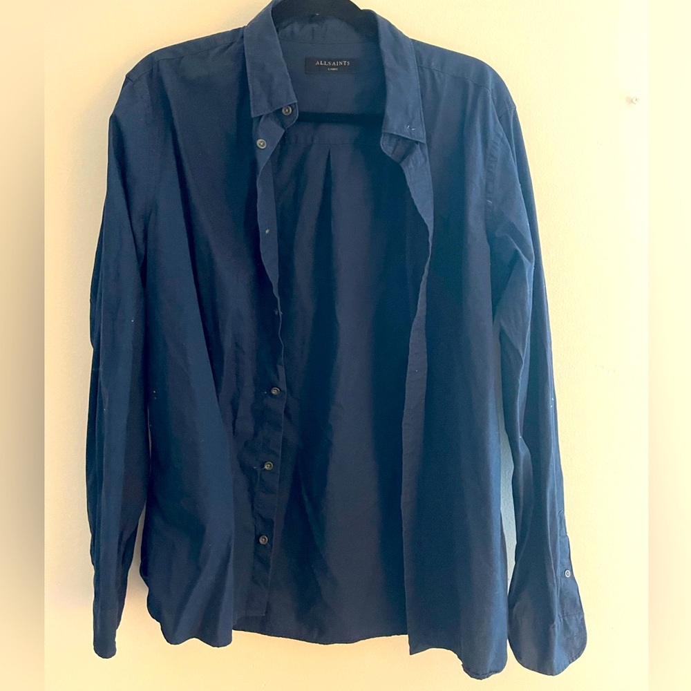 Men’s all saints button up shirt